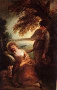 Thomas Gainsborough Haymaker and Sleeping Girl oil painting artist